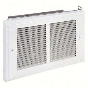 DESCRIPTION: (1) RECESSED ELECTRIC WALL MOUNT HEATERBRAND/MODEL: BROAN #5EFR4INFORMATION: WHITE, 500W/750W/1,000W, 120/208/240V AC, 1-phase,RETAIL$: 187.96QTY: 1