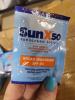 DESCRIPTION: (1) BOX OF APPROX (50) PACKETS OF SUNSCREEN LOTION BRAND/MODEL: SUNX INFORMATION: SPF 50 RETAIL$: $42.95 TOTAL SIZE: 1/4 OZ PER PACKET QT - 3