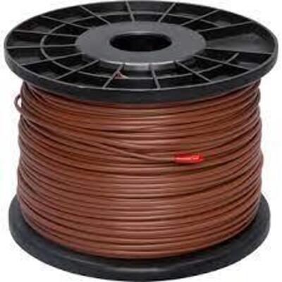 DESCRIPTION: (1) SPOOLS OF THERMOSTAT CABLE WIRE BRAND/MODEL: RPP #WC TSTAT18/2-500 INFORMATION: SOLID BARE COPPER, BROWN JACKET RETAIL$: $75.00 EA SI