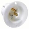 DESCRIPTION: (10) FLANGED INLET BRAND/MODEL: HUBBELL #3D189 INFORMATION: WHITE RETAIL$: $37.65 EA SIZE: 5-15P, 15 A, 125V AC, 2 POLES, SCREW TERMINALS