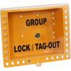 DESCRIPTION: (1) GROUP LOCKOUT BOX BRAND/MODEL: CONDOR #437R34 INFORMATION: YELLOW RETAIL$: $158.24 EA SIZE: 10.5 IN X 12.75 IN 3.25 IN, WALL, SLIDING