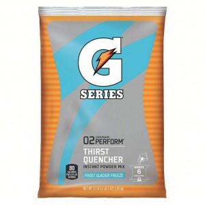 DESCRIPTION: (2) BOXES OF (14) SPORTS DRINK MIX BRAND/MODEL: GATORADE #6AX76 INFORMATION: FROST GLACIER FREEZE RETAIL$: $19.00 EA SIZE: 51 OZ, YIELDS