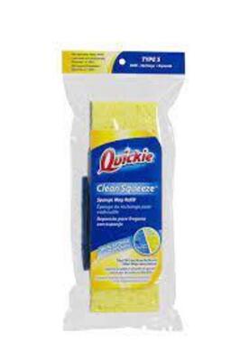 DESCRIPTION: (12) MICROFIBER SPONGE MOP REFILL BRAND/MODEL: QUICKIE CLEAN SQUEEZE RETAIL$: $11.45 EA QTY: 12