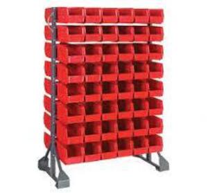 DESCRIPTION: (1) DOUBLE SIDED RAIL SYSTEMS COMPLETE PACKAGE WITH BINS BRAND/MODEL: QUANTUM STORAGE #QRU-16D-230-96RD INFORMATION: RED BINS RETAIL$: $8