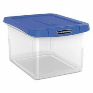 DESCRIPTION: (1) LETTER LEGAL FILE BOX BRAND/MODEL: BANKERS BOX INFORMATION: CLEAR RETAIL$: $25.99 EA SIZE: 10X14X17 QTY: 1