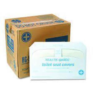 DESCRIPTION: (1) CASE OF TOILET SEAT COVERS BRAND/MODEL: HEALTH GUARDS #HG5000 RETAIL$: $70.00 EA QTY: 1