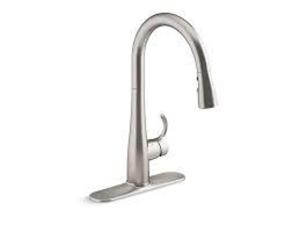 DESCRIPTION: (1) PULL DOWN KITCHEN SINK FAUCET BRAND/MODEL: KOHLER #K-22036 RETAIL$: $470.00 EA QTY: 1