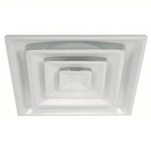 DESCRIPTION: (2) CEILING DIFFUSER BRAND/MODEL: PART NUMBER #4MJV3 INFORMATION: WHITE RETAIL$: $55.72 EA SIZE: 8IN DUCT SIZE SQUARE 4.5 IN DEPTH QTY: 2