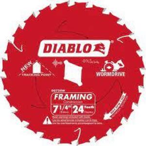 DESCRIPTION: (1) CASE OF (10) WET AND DRY CUT SAW BLADE BRAND/MODEL: DIABLO #53779831 RETAIL$: $176.00 EA SIZE: 7-1/4X24T 5/8 QTY: 1