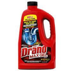 DESCRIPTION: (4) GLOG REMOVER BRAND/MODEL: DRANO MAX GEL RETAIL$: $10.0.0 EA SIZE: 80 OZ QTY: 4