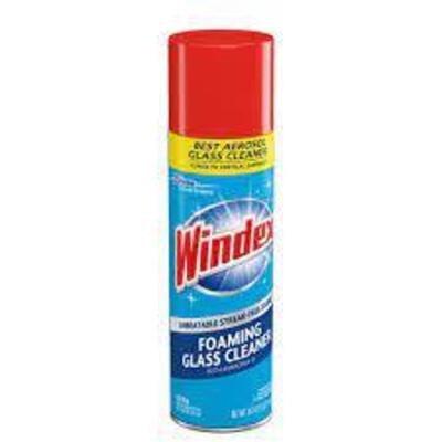 DESCRIPTION: (5) FOAMING GLASS CLEANER BRAND/MODEL: WINDEX RETAIL$: $10.00 EA SIZE: 19.37 OZ QTY: 5