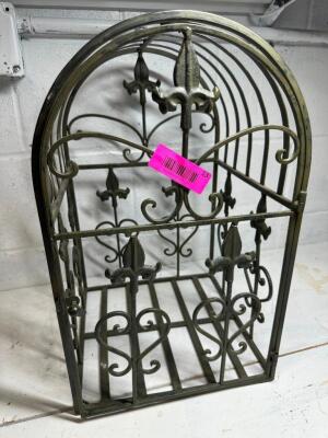 DECORATIVE METAL WINE CAGE