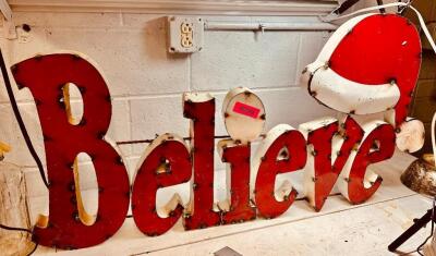 BELIEVE CHRISTMAS SIGN
