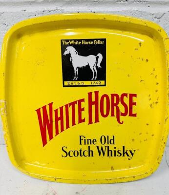 VINTAGE WHITE HORSE WHISKY TRAY