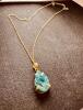 DRUZY STONE NECKLACE WITH GOLD CHAIN