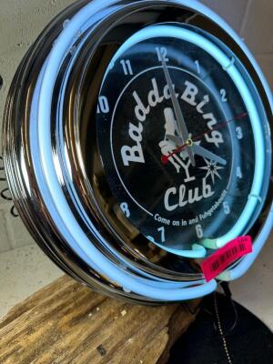 BADDA BING DOUBLE NEON CLOCK