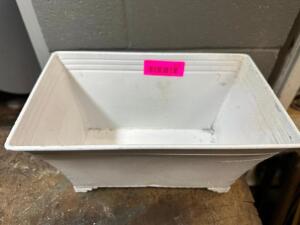 3 WHITE METAL CONTAINERS