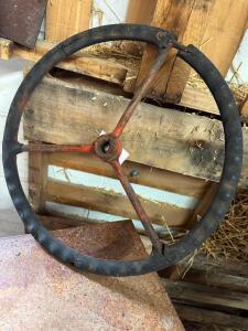 OLD TRACTOR STEERING WHEEL