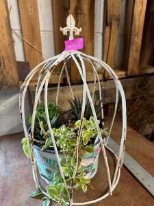 METAL FLOWER CAGE