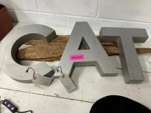 (3) HEAVY BRUSHED ALUMINUM LETTERS