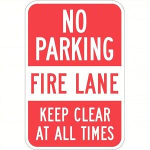 DESCRIPTION: (3) ALUMINUM NO PARKING SIGN RETAIL$: $50.02/EA SIZE: 12" X 18" QTY: 3