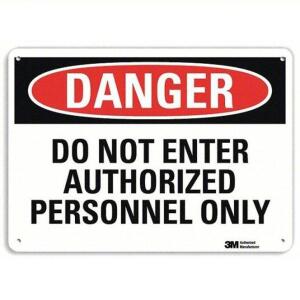 DESCRIPTION: (3) ALUMINUM DANGER SIGN RETAIL$: $17.74/EA QTY: 3