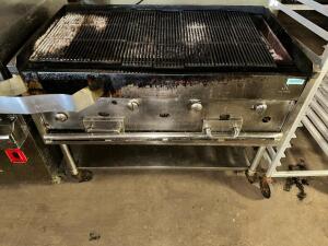 DESCRIPTION: CHITWOOD 48" LAVA RACK CHARBROILED W/ STAND BRAND / MODEL: CHITWOOD LOCATION: BAY 7 QTY: 1