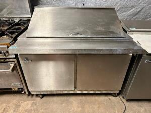 DESCRIPTION: 48" REFRIGERATED SANDWICH PREP TOP COOLER ADDITIONAL INFORMATION 115 VOLT, 1 PHASE. POWERS ON AND WORKING LOCATION: BAY 7 QTY: 1