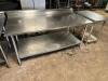 DESCRIPTION: 72" X 30" STAINLESS TABLE W/ 4" BACK SPLASH ADDITIONAL INFORMATION W/ UNDER SHELF. SIZE 72" X 30" LOCATION: BAY 7 QTY: 1 - 2