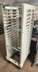 DESCRIPTION: TWENTY PAN ROLL ABOUT TRAY RACK ADDITIONAL INFORMATION PLASTIC LOCATION: BAY 7 QTY: 1