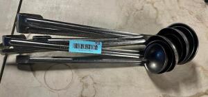 DESCRIPTION: (6) STAINLESS LADLES LOCATION: BAY 7 THIS LOT IS: SOLD BY THE PIECE QTY: 6