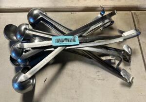 DESCRIPTION: (6) STAINLESS LADLES LOCATION: BAY 7 THIS LOT IS: SOLD BY THE PIECE QTY: 6