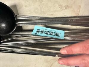 DESCRIPTION: (6) STAINLESS LADLES LOCATION: BAY 7 THIS LOT IS: SOLD BY THE PIECE QTY: 6