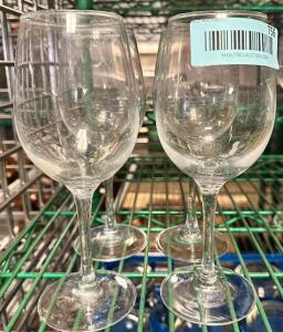 DESCRIPTION: (4) WINE GLASSES LOCATION: BAY 7 THIS LOT IS: SOLD BY THE PIECE QTY: 4