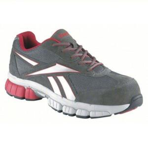 DESCRIPTION: (1) PAIR OF ATHLETIC SHOE BRAND/MODEL: REEBOK #34DU66 INFORMATION: GRAY WITH RED RETAIL$: $100.34 PER PAIR SIZE: WOMENS, 8, COMPOSITE TOE