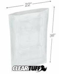 DESCRIPTION: (1) CASE OF CLEAR POLY BAGS BRAND/MODEL: X62819834 RETAIL$: $20.00 EA SIZE: 22X36 QTY: 1