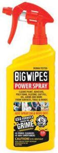 DESCRIPTION: (5) POWER SPRAY BRAND/MODEL: SYCAMORE BIG WIPES RETAIL$: $23.62 EA SIZE: 32 OZ QTY: 5