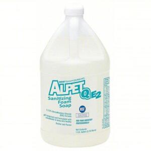 DESCRIPTION: (2) SANITIZING FOAM SOAP BRAND/MODEL: ALPET QE2 #19RC66 RETAIL$: $75.00 TOTAL SIZE: 1 GALLON QTY: 2