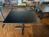 DESCRIPTION: (2) 42" X 30" WOODEN DINING TABLE- BLACK SIZE: 42" X 30" - 4