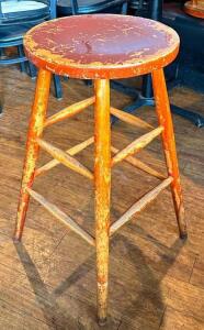 DESCRIPTION: (3) WOODEN BAR STOOLS