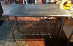 50" STAINLESS STEEL PREP TABLE WITH UNDER SHELF