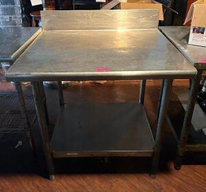 30" STAINLESS STEEL PREP TABLE WITH UNDER SHELF