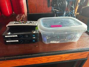 ASSORTED TV REMOTES AND RECEIVERS