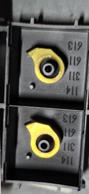 DESCRIPTION: (4) CARBIDE GROOVING INSERTS BRAND/MODEL: HORN RU114.0062.12 TN35 RETAIL$: $ 21.75 PER INSERT QTY: 4