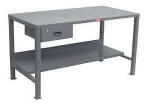 DESCRIPTION: (1) WORKBENCH BRAND/MODEL: JAMCO #16A227 INFORMATION: GRAY, STEEL RETAIL$: $1072.65 EA SIZE: 3,000 LB LOAD CAPACITY, 60 IN WD, 30 IN DP,