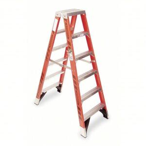 DESCRIPTION: (1) TWIN STEPLADDER BRAND/MODEL: WERNER #4XP49 INFORMATION: ORANGE RETAIL$: $282.73 EA SIZE: 6 FT LADDER HT, 5 STEPS, 375 LB, 50 1/8 IN B