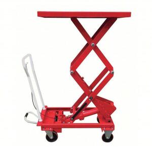 DESCRIPTION: (1) MANUAL MOBILE SCISSOR LIFT TABLE BRAND/MODEL: DAYTON #33W295 INFORMATION: RED RETAIL$: $1128.13 EA SIZE: 660 LB CAPACITY QTY: 1