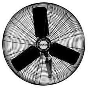 DESCRIPTION: (1) CIRCULATING OSCILLATING PEDESTAL FAN BRAND/MODEL: AIR KING #9035 INFORMATION: BLACK RETAIL$: 389.95 SIZE: 30" QTY: 1