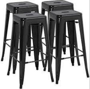 DESCRIPTION: (4) COUNTER-HEIGHT STOOL BRAND/MODEL: YAHEETECH #Y01494B-202211 INFORMATION: BLACK RETAIL$: $189.99 TOTAL SIZE: 4 PIECES QTY: 4