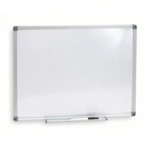 DESCRIPTION: (1) DRY ERASE BOARD BRAND/MODEL: PRODUCT NUMBER #1NUP7 INFORMATION: WHITE WITH SILVER FRAME RETAIL$: $45.15 EA SIZE: WALL MOUNTED, 24 IN